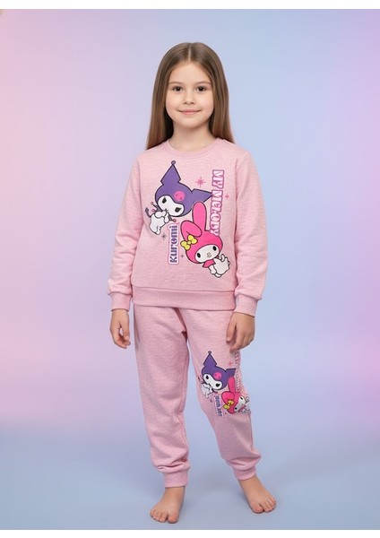 Kuromi Baskılı Şardonlu Kız Çocuk Alt Üst Takım