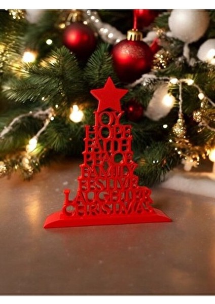 Yeni Yıl Ağacı Kırmızı Renkli 16 cm Yükseklikte Şık ve Zarif Dekorasyon fırsatları