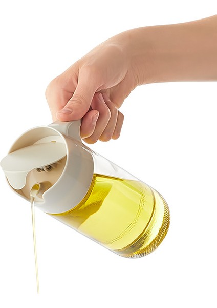 Sos Şişesi Qlux Cam Sos Şişesi 500 ml Sofra Cafe Restoran Sosşişesi Yağlık C-00413