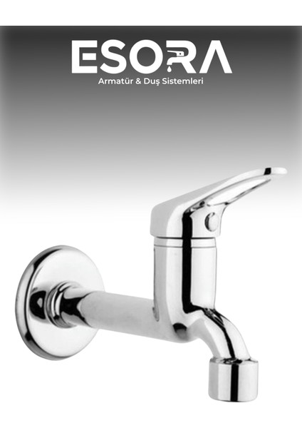 Krom Mix Musluk Aç Kapa Lavabo Wc Tuvalet Bahçe Musluğu Krom Aç Kapa Garantili