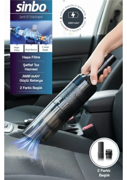 SİNBO 8617 ELEKTRİKLİ ARAÇ SÜPÜRGESİ
