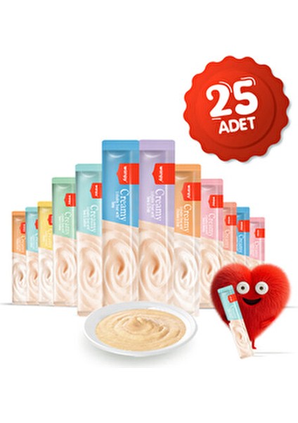 Kedi Sıvı Ödülü Karışık Lezzetler 14 gr 25 Adet Sağlıklı Sindirim İçin fiyatları