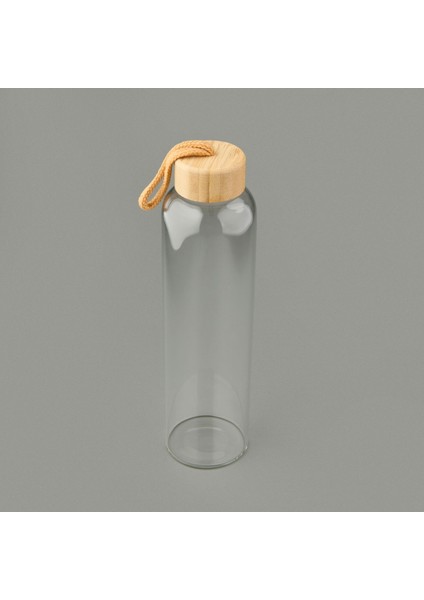 H2O Bambu Kapaklı Cam Matara - Şeffaf / Açık Kahverengi - 750 ml modelleri