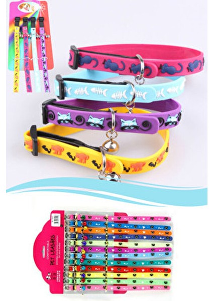 Silikon Kedi Tasması Çıngıraklı Renkli Tasarım Konforlu Kullanım için fiyatları