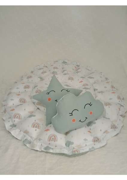 17 Parçalık Yuvarlak Babynest Seti ( Muslin ve Waffle Pike Kumaşları) fiyatları