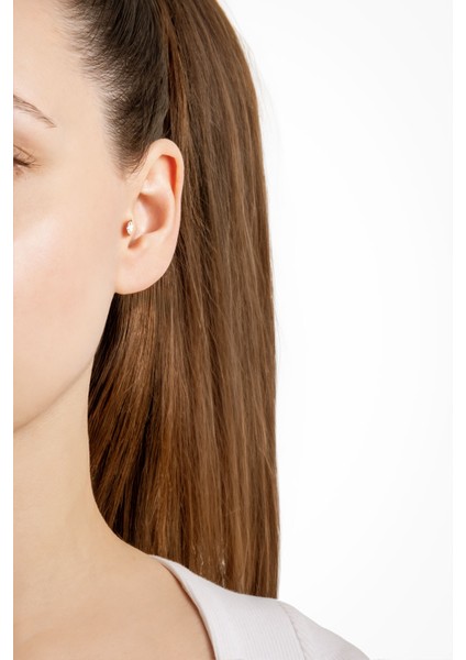 Markiz Kesim 18 Ayar Sarı Altın Kaplama Gümüş Tragus-Helix Piercing fırsatları