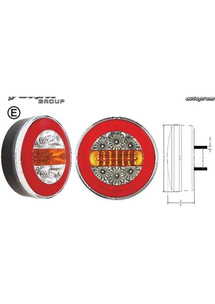 24V Neon LED Hamburger Stop Lambası 4 Fonksiyonlu ( Stop , Park, Geri, Sinyal )