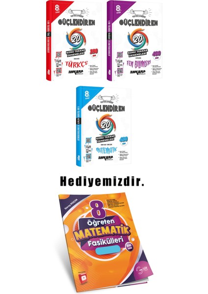 8.sınıf Güçlendiren 20'li Denemeler 3'lü Set (Güncel Marif Model)