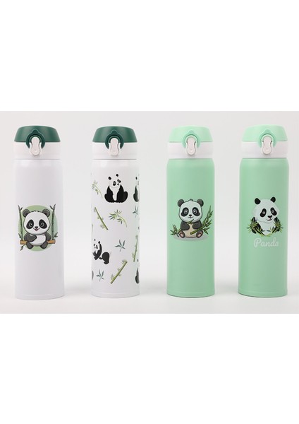 Panda Desenli Termos 450 ml 2 Adet