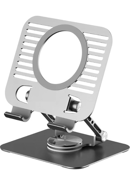 Laptop Standı, Alüminyum Notebook ve Tablet Standı, 360 Derece Dönebilen Katlanır Esnek Yapı, Mac/ipad/laptop/notebook/tablet Ile Uyumlu, (4-12.9 Inç)