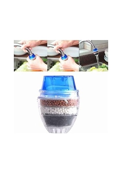 2 Adet 5 Katmanlı Aktif Karbon Su Arıtma Aparatı, Aktif Karbon Filtrasyonu ve Su Temizleme Filtresi, Musluk Başlığı indirimleri