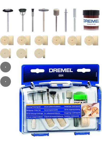 684 Parlatma Aksesuarı, Çok Amaçlı Aletler Için, Temizlik ve Cilalama Için 20 Aksesuar Seti