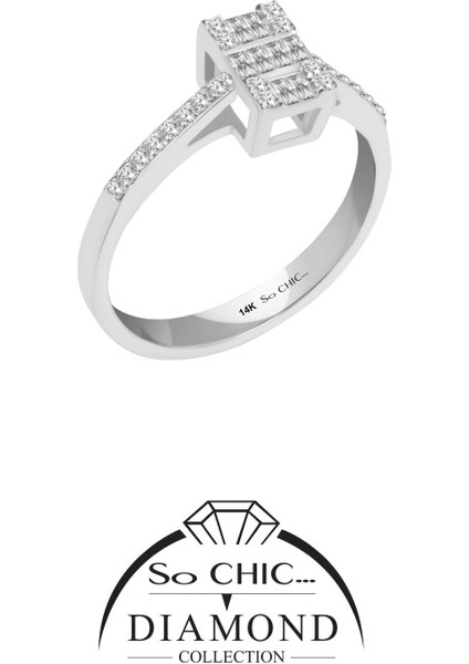Diamond Collection Beyaz Altın 0,29 Karat Pırlanta Yüzük