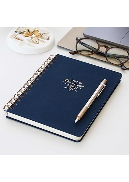 A5 Spiralli Sert Kapak Keten Kareli Tarihsiz Not Defteri Lacivert modelleri