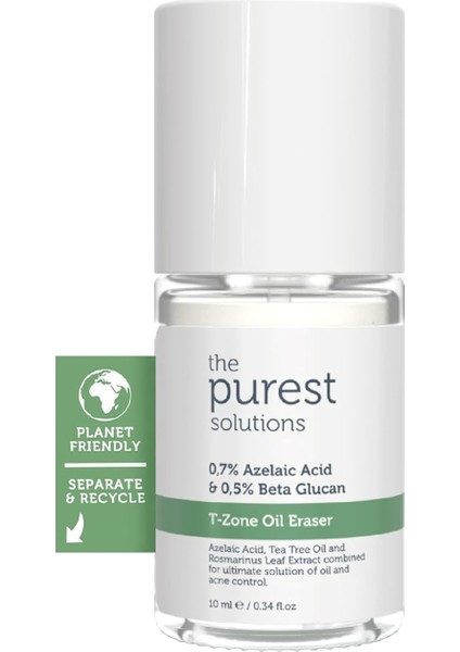 Purest Solutions T-Zone Oil Eraser 0.7% Azelaic Acid & 0.5% Beta Glucan