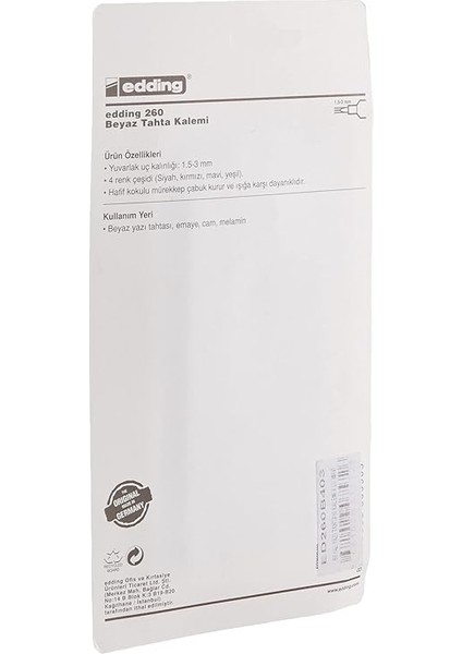 Turkey ED260B403 Beyaz Yazı Tahtası Kalemi fırsatları