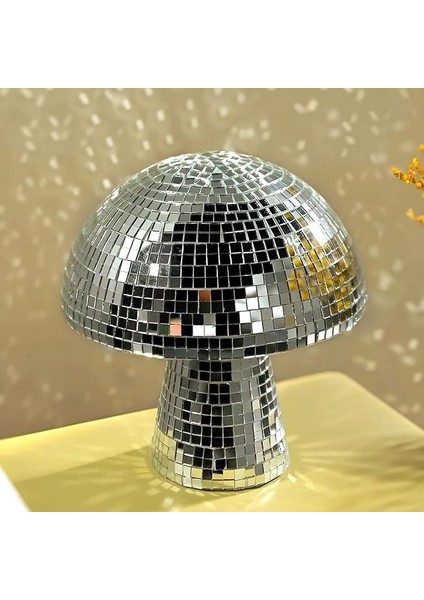 Mantar Disko Küresi, Gümüş Disko Aynası, Top, Parıltılı Ayna, Küre, Parlak Mantar Küre, Ev Dekorasyonu, Sahne Aksesuarları, Dj Işık Efekti, Okul Kutlaması, Parti Ürünü, Oyun Aksesuarı, Masa