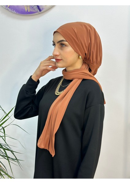 Ithal Kumaş Çıtçıtlı Hazır Şal Iki Sekılde Kullanılır Kiremit Renk indirimleri