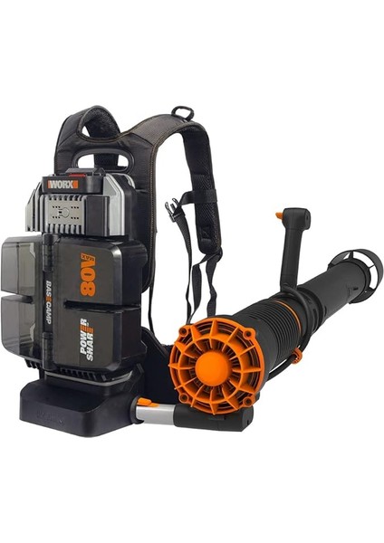 WG572E 80V 4.0AH Li-On Profesyonel Devir Ayarlı Sırt Tipi Kömürsüz Yaprak Üfleme