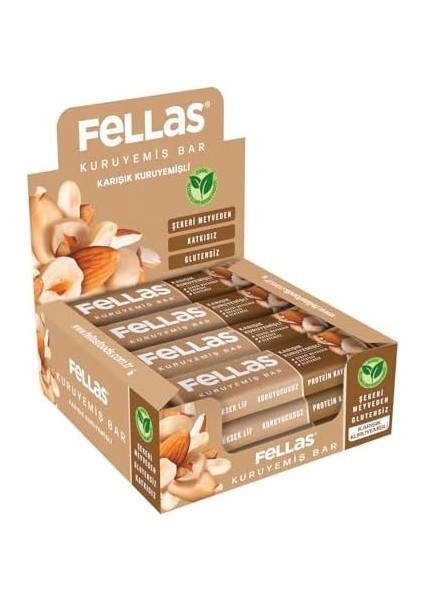 Fellas Karışık Kuruyemişli Bar 30 gr x 12 Adet