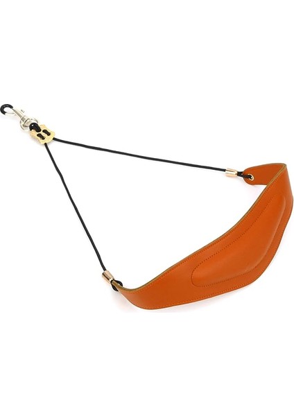 Saksafon Boyun Askısı Saksafon Kayışı, Ayarlanabilir Pamuk Suni Deri Omuz Askısı, Saksafon Için Boyun Askısı, Müzik Aleti Parçaları, Turuncu