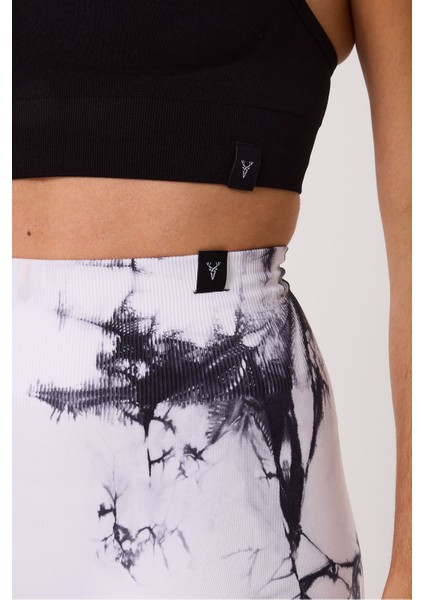 Spor Tayt Batik Desenli Dikişsiz Esnek ve Toparlayıcı Push Up Kadın Tayt indirimleri