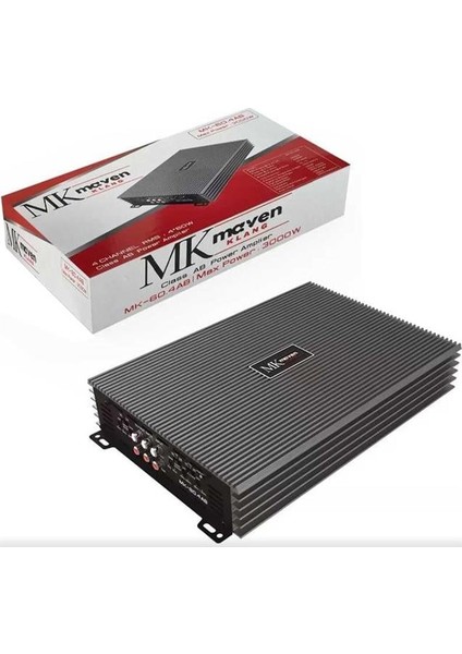 MK-60.4AB Stereo 4 Kanal Max 3000W Bridge Destekli Class Ab Oto Amfisi (Amplifikatör)