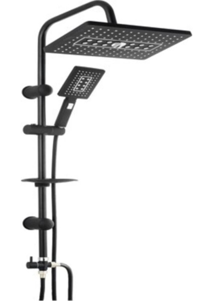 Lüks Robot Duş Seti Mat Siyah Dikdörtgen | Çok Fonksiyonlu Yağmur Robot Duş Sistemi Siyah fiyatları