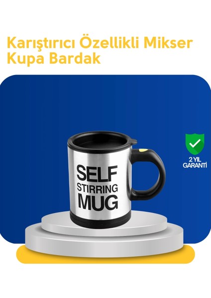 Pratik ve Dayanıklı Termos Kupa | Tek Tuşla Otomatik Karıştırma
