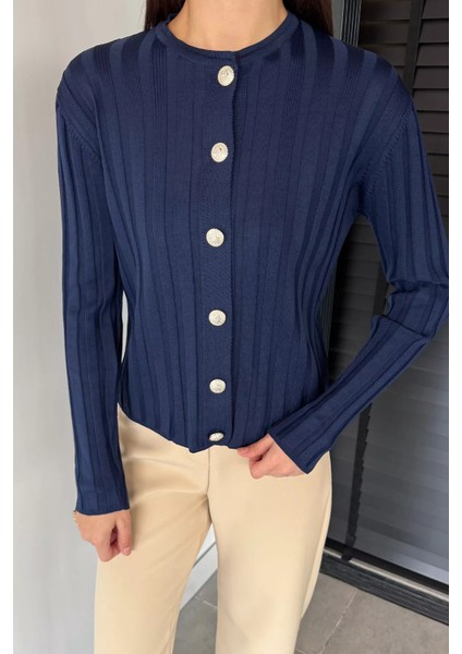 Kadın Düğme Detaylı Triko Hırka (M-L-Xl Uyumludur) P-00018886 modelleri