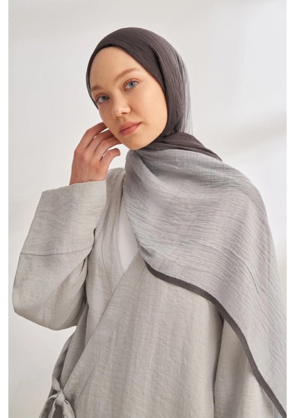 Füme-Gri Armanda Degrade Biyeli Müslin Şal 3359 fiyatları