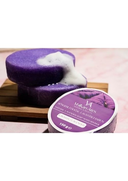 Volkan Ates Natural & Beauty Lavanta Yağlı Süngerli Doğal Sabun 150 gr modelleri