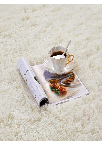 Krem Post Peluş Yumuşak Yıkanabilir Kaymaz Dot Taban Antibakteriyel Salon Koridor Çocuk Halısı fiyatları