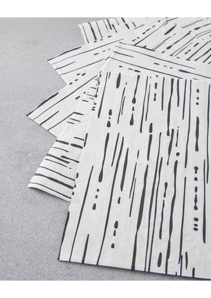 Darkness Kağıt 20'li Kağıt Peçete 33X33 cm Siyah - Beyaz fiyatları