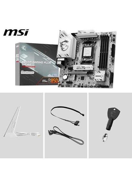 Msı B850M Gaming Plus Wifi 6e, Anakart, Matx, Am5 Soket, Ddr5 8200MHZ Oc, HDMI Dp, 2x M.2, 2.5g Lan modelleri
