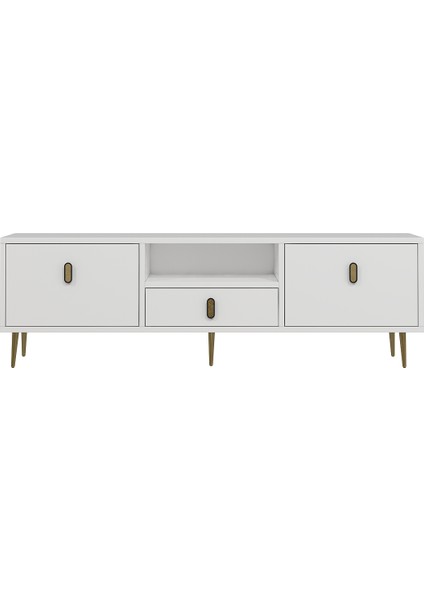 1323DROPDD-32 Tv Sehpası Beyaz-Altın fiyatları