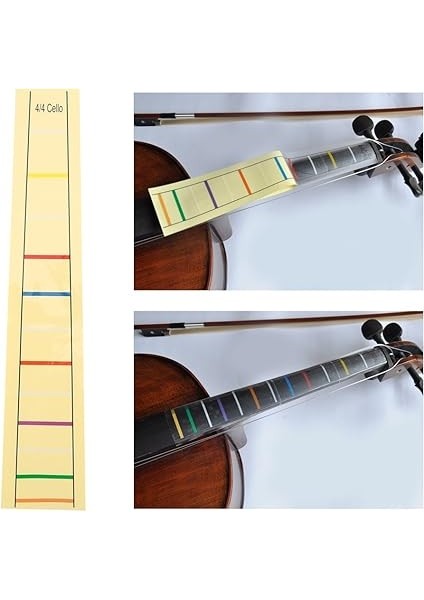 Parmak Kılavuzu Çıkartması, Çello Fret Parmak Çıkartması Yüksek Yapışkanlı Fret Board Etiket Çıkartması Çello Için 4/4, 3/4, 1/4, 1/2, 1/8(4/4) fırsatları