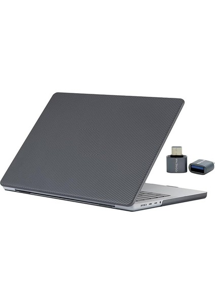 MacBook Pro 16.2 Inç Kılıf – Karbon Fiber Desenli Hard Shell Kapak, Mat Anti-Parmak Izi, Çizilmeye Dayanıklı Koruma, Touchbarsız M1/m2/m3/m4 Uyumlu (A2485 A2780 A2991 A3403 A3186) Siyah