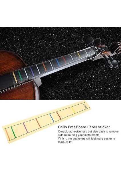 Parmak Kılavuzu Çıkartması, Çello Fret Parmak Çıkartması Yüksek Yapışkanlı Fret Board Etiket Çıkartması Çello Için 4/4, 3/4, 1/4, 1/2, 1/8(4/4) indirimleri