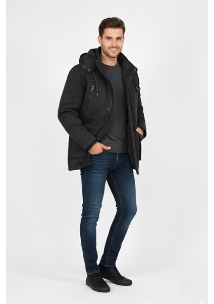 Erkek Spor Kanvas Kapüşonlu Parka 85134 BGL-ST04883 fiyatları