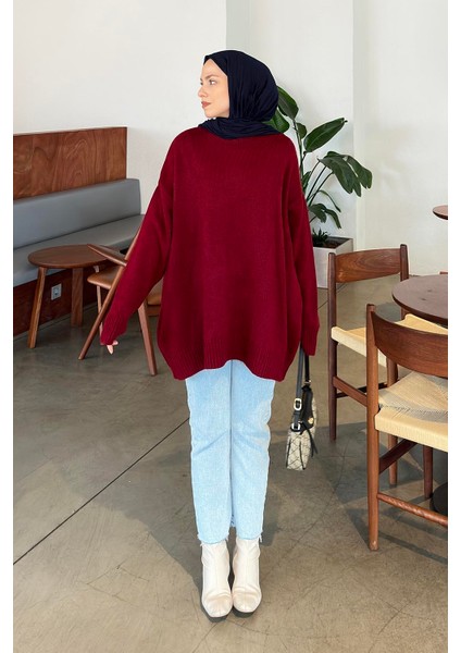 Salaş Dokulu Kazak Bordo