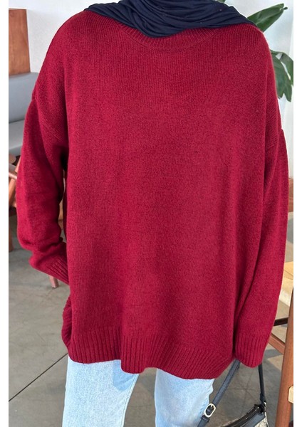 Salaş Dokulu Kazak Bordo modelleri