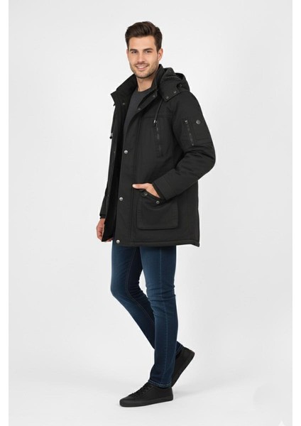 Erkek Spor Kanvas Kapüşonlu Parka 85134 BGL-ST04883 modelleri
