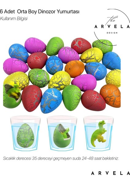 6 Adet Islanınca Çatlayıp Büyüyen Dinozor Yumurtası Oyuncak Dinozor Yumurtası modelleri