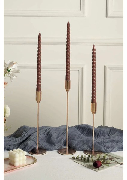 Şamdan Mum 3’lü Set