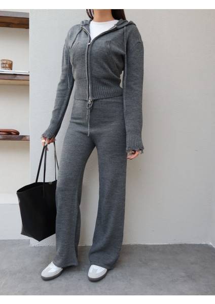 Çift Fermuarlı Triko Takım modelleri