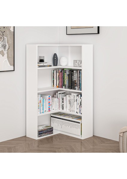 Adel 3 Raflı Köşe Kitaplık - Beyaz fiyatları