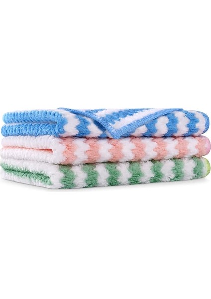 Mikrofiber Temizleme Bezleri, 3 Adet Süper Emici Mikrofiber Temizleme Bezi, Yeniden Kullanılabilir Mikrofiber Bulaşık Bezleri, Ev, Mutfak Için Çok Amaçlı Temizlik Havluları, Boyut 25 x 25 cm