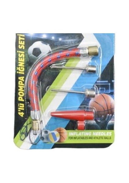 Bisiklet Top Iğnesi Seti Çok Amaçlı Top Bisiklet Hava Pompası Iğnesi Seti Her Iş Için Kullanılabilir