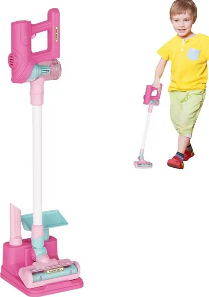 Pilli 4 Farklı Modlu Oyuncak Süpürge Temizlik Seti fırsatları